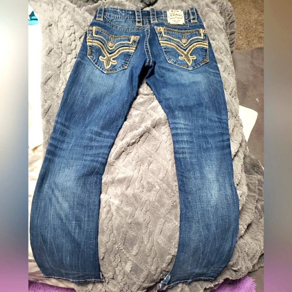 Mens Rock Revival Jeans